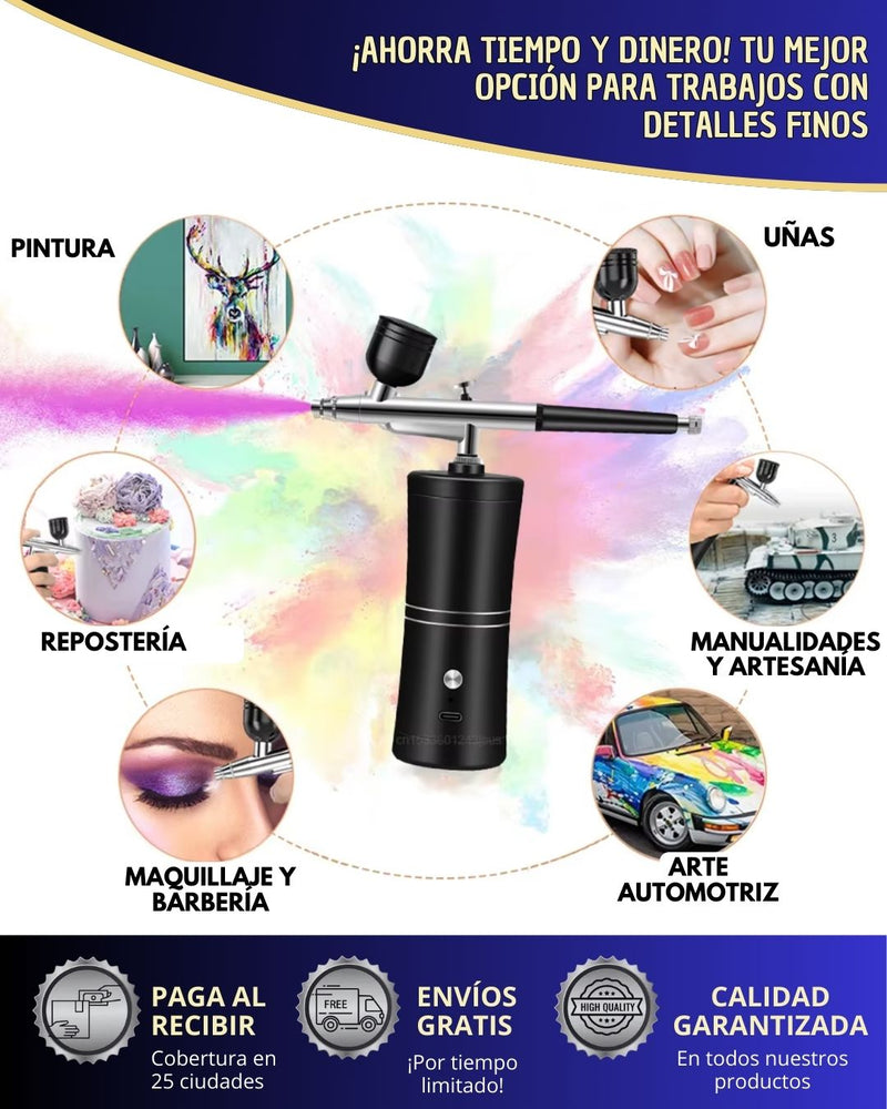 KIT AERÓGRAFO PORTÁTIL
