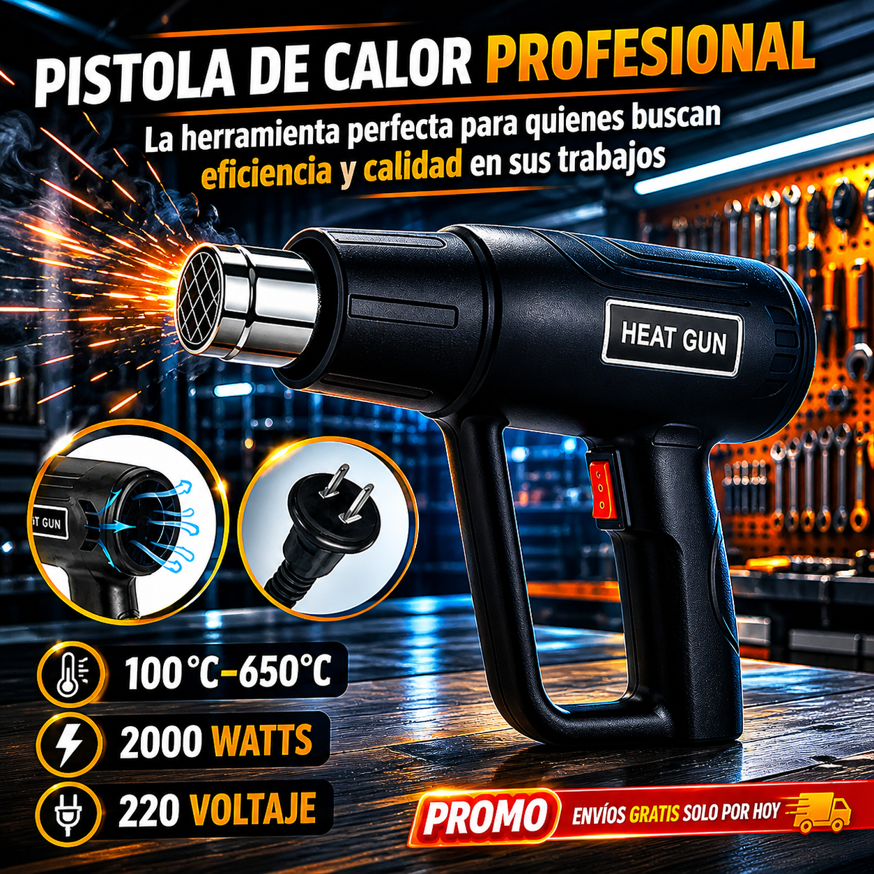 PISTOLA DE CALOR PROFESIONAL