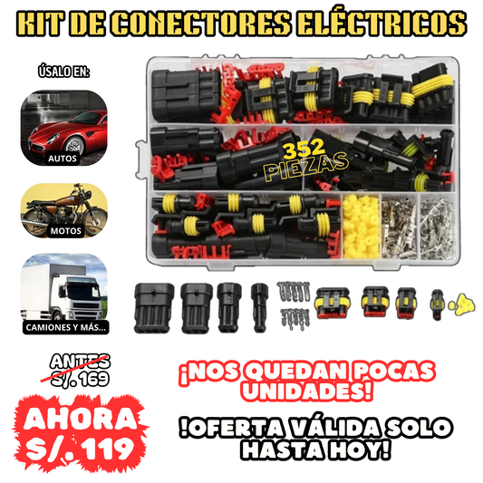 KIT DE CONECTORES ELÉCTRICOS | 352 PIEZAS