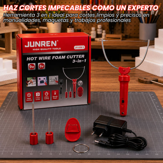 ®JUNREN | Kit Mini Cortador de Espuma 3 en 1