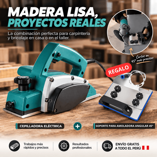 Combo Cepilladora Eléctrica Profesional + Regalo